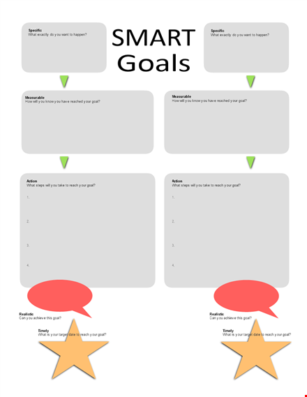 smart goals template for effective goal planning template