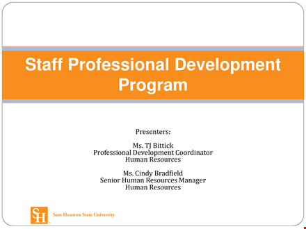 staff professional development plan template