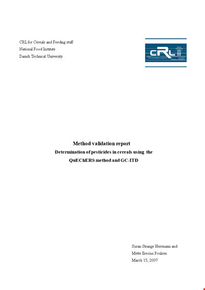 method validation template
