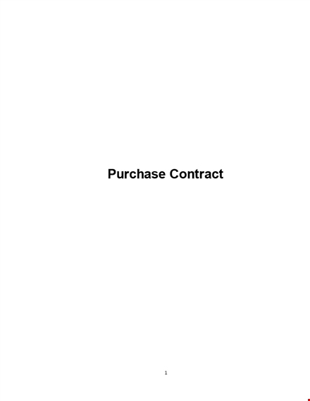 product purchase contract template - simplify your agreement with suppliers and purchasers template