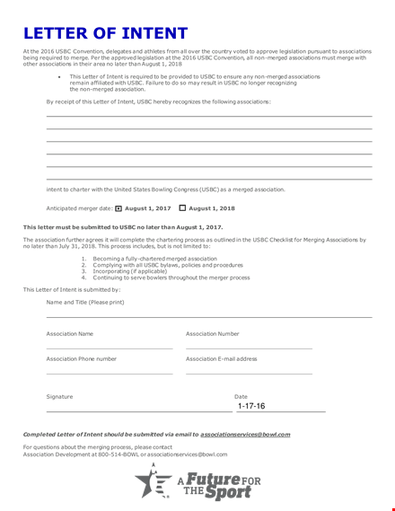 letter of intent | complete guide & template for associations template