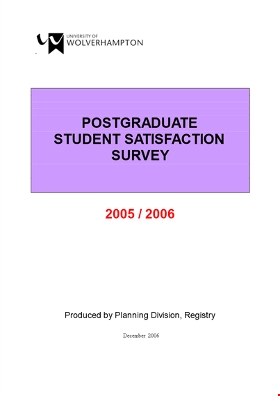 postgraduate student satisfaction survey template template