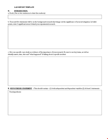 get accurate results with our lab report template - download now template