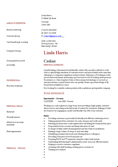 customer service resume template - expertly crafted to highlight your customer care skills template
