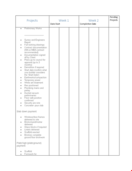 download our construction schedule template for efficient planning & payment management template