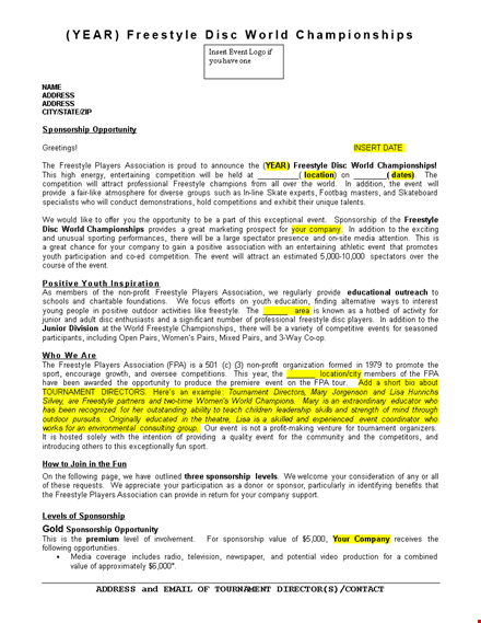 sponsorship letter template - get company event sponsorship effortlessly template