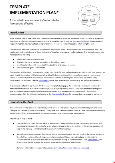 effective goal setting template for health and community implementation template