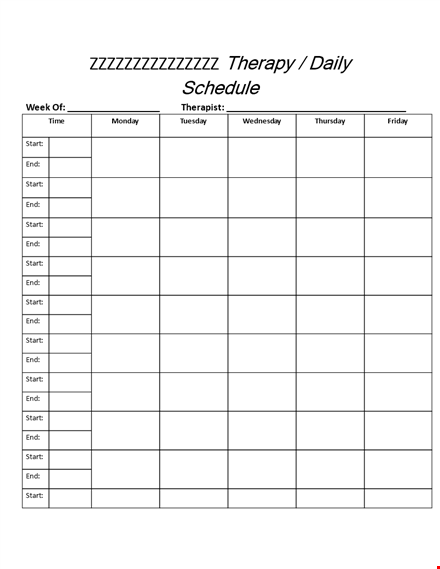 daily therapy template