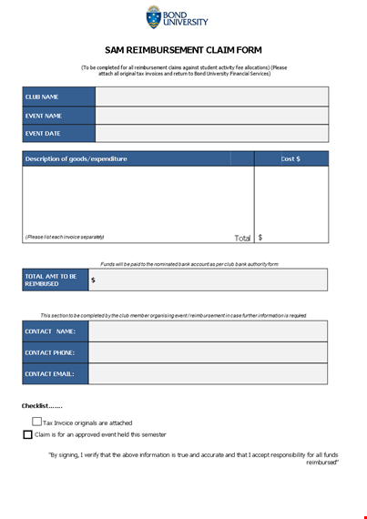 easily submit event reimbursements with our online reimbursement form template