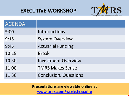 executive workshop agenda template template