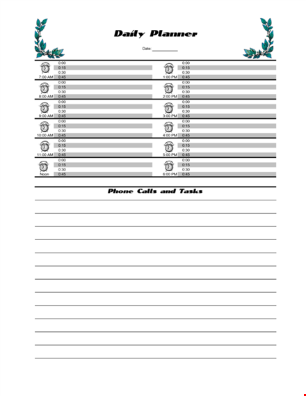 printable daily planner template - design your perfect day | hoover template