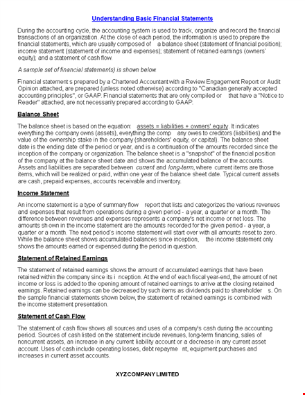 simple income statement format template