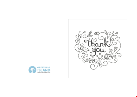 printable thank you note template template