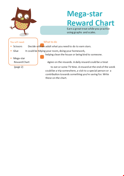 editable reward chart | create and track reward progress template