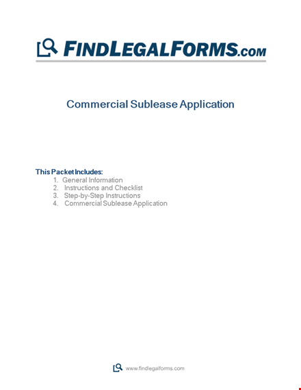 sublease application form template