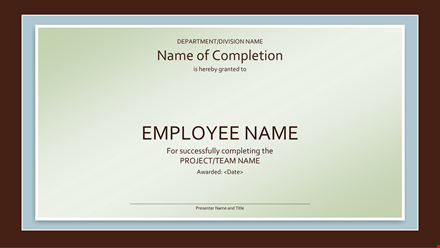 custom certificate of completion templates for department and division - get yours now template