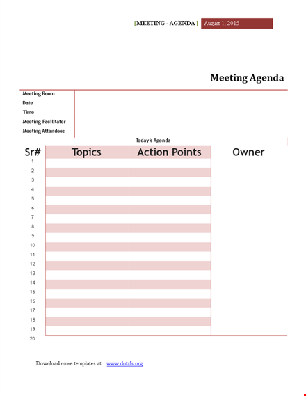 efficiently plan your meetings | meeting agenda template template