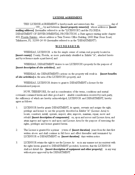 product license agreement template in pdf template