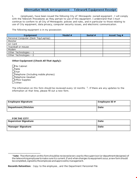 equipment sales receipt template template