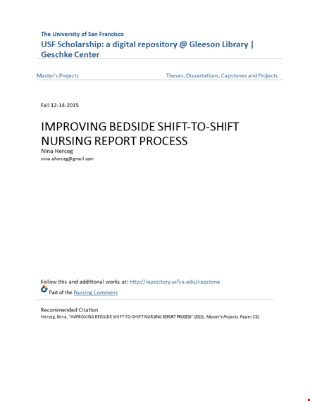 nursing handover template