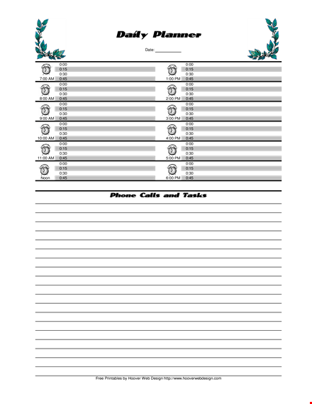 daily planner template - organize your schedule efficiently template