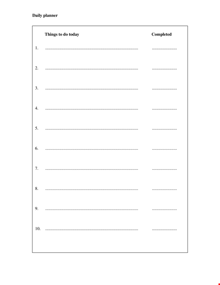 printable planner template - plan your daily tasks and stay organized template