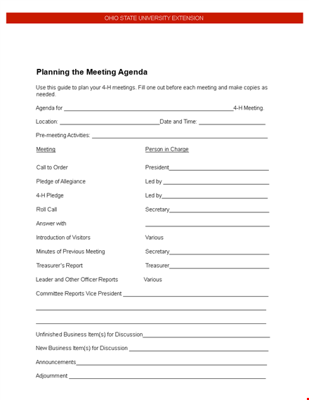 simple meeting agenda template