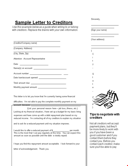 effective collection letter template for monthly payments & debt recovery | creditor accounts template