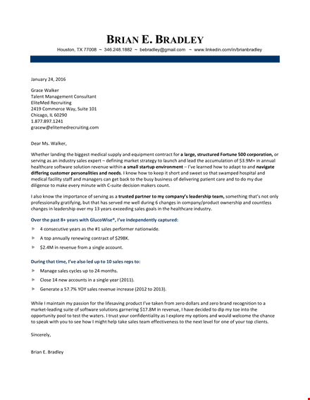 medical sales template