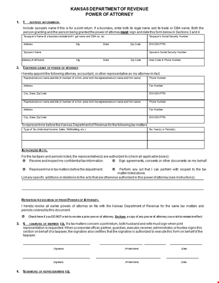get legal authority with a power of attorney - free document template template