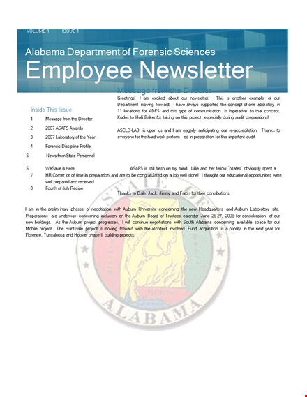 employee newsletter template template