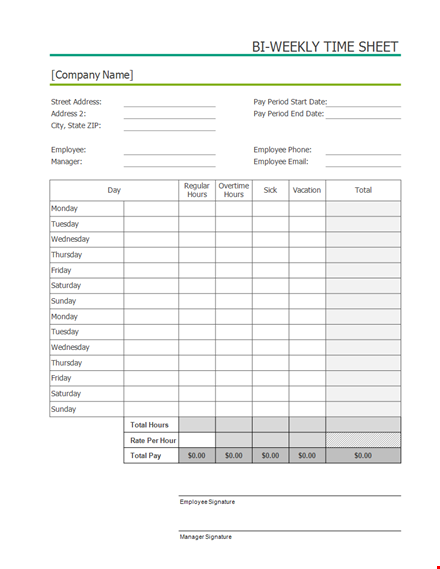 easy timesheet template for efficient employee time tracking template