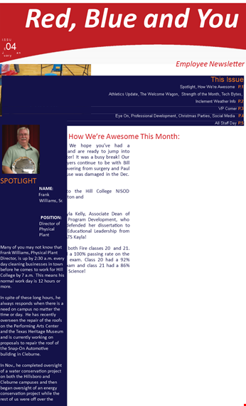 employee newsletter january template