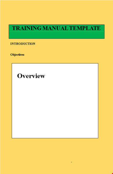 create effective checklists: training manual template template