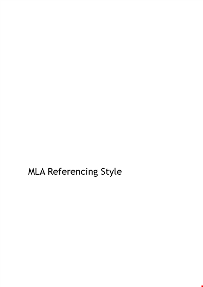 mla reference style format download template