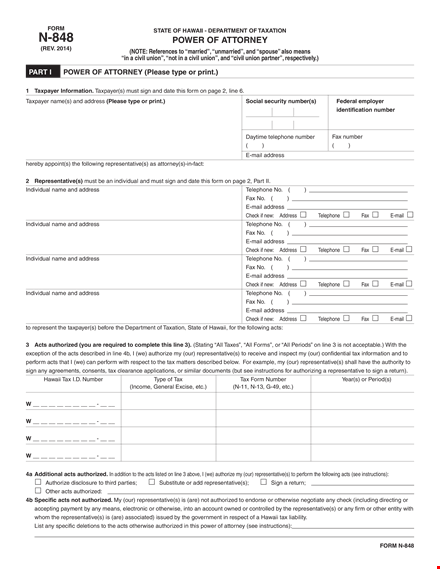 power of attorney: appoint a representative at address template