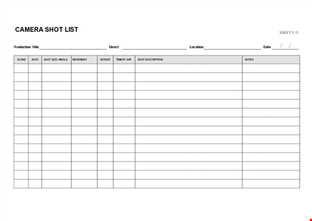 shot list template