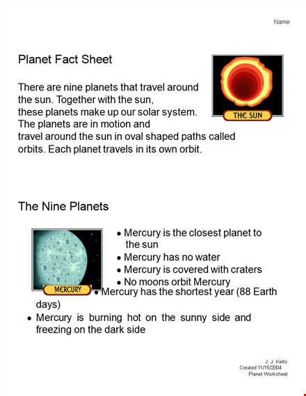 create a professional fact sheet with our neptune orbit template template