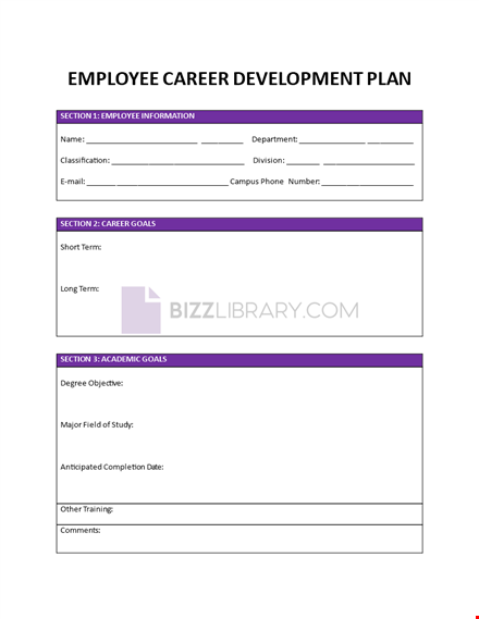 employee career development plan template