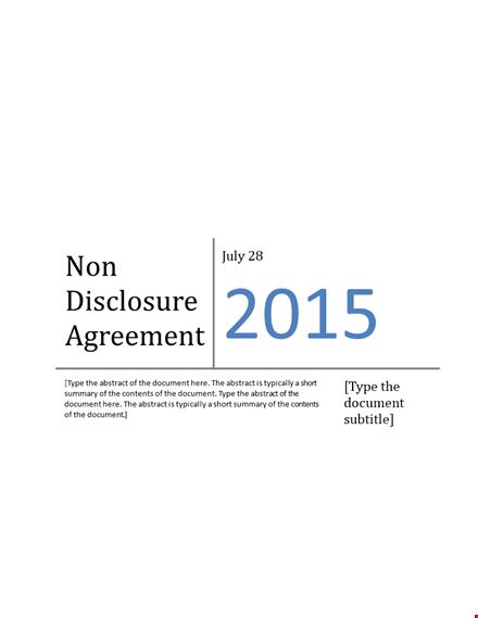 create a meta title: "download non disclosure agreement template & safeguard your information template