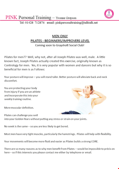 personal training letterhead template