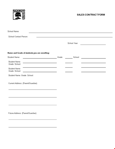 sales contract form template