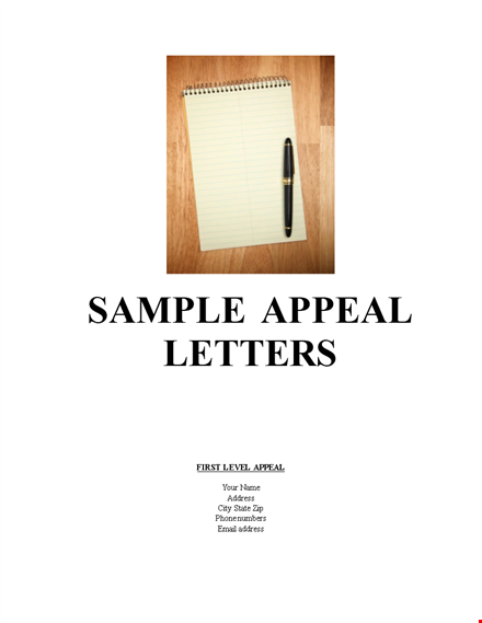 claim appeal letter sample template