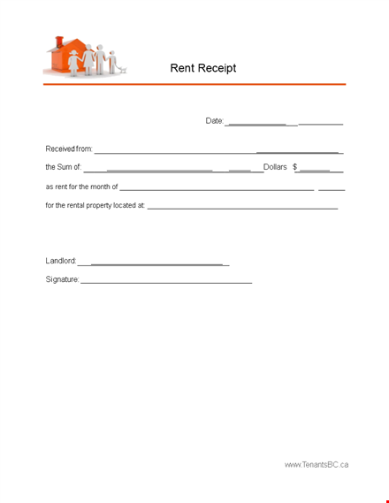 received rent receipt - easily record rental payments template