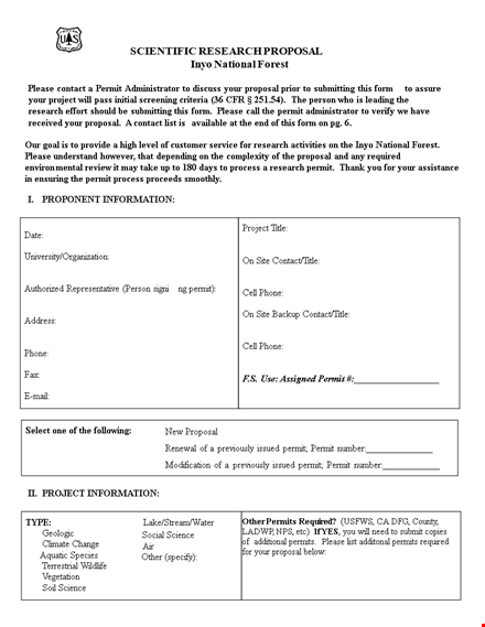 download our research proposal template for a successful project - get your permit approved template