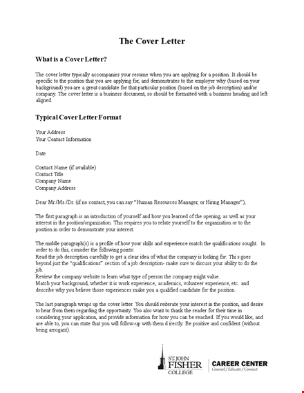 short email application letter template