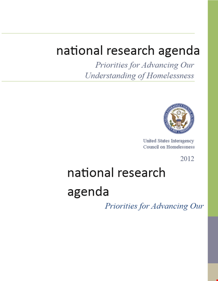national research: in-depth insights on housing and purpose for homeless and homelessness template