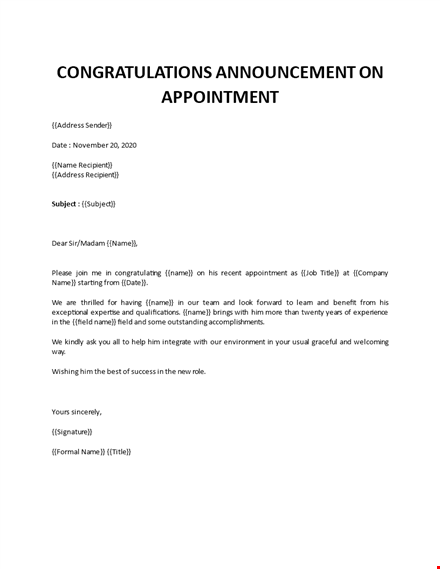 letter of congratulation template