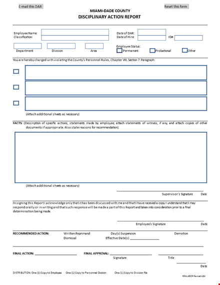 employee disciplinary action form - effectively document disciplinary action template