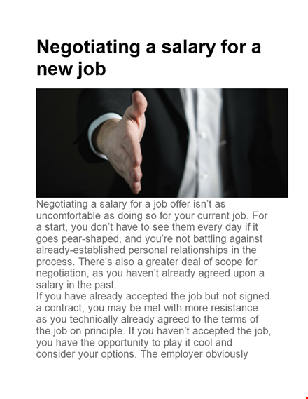 salary negotiation: crafting an effective letter to maximize your offer template